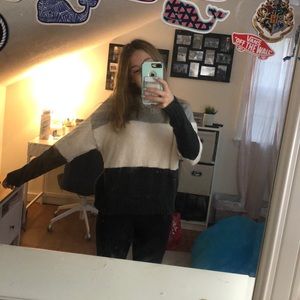 winter sweater with extra brandy stickers